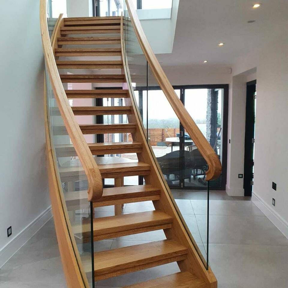 Single curve open string staircase
