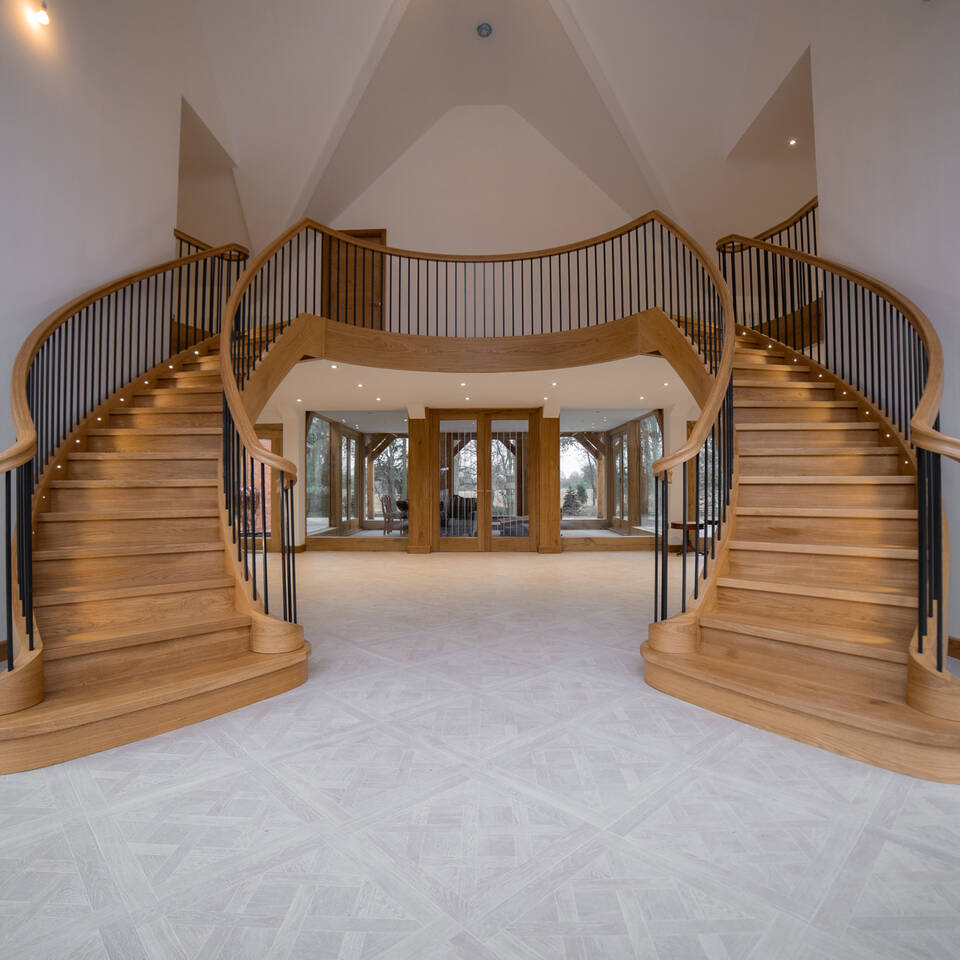 Curved Twin Staircase