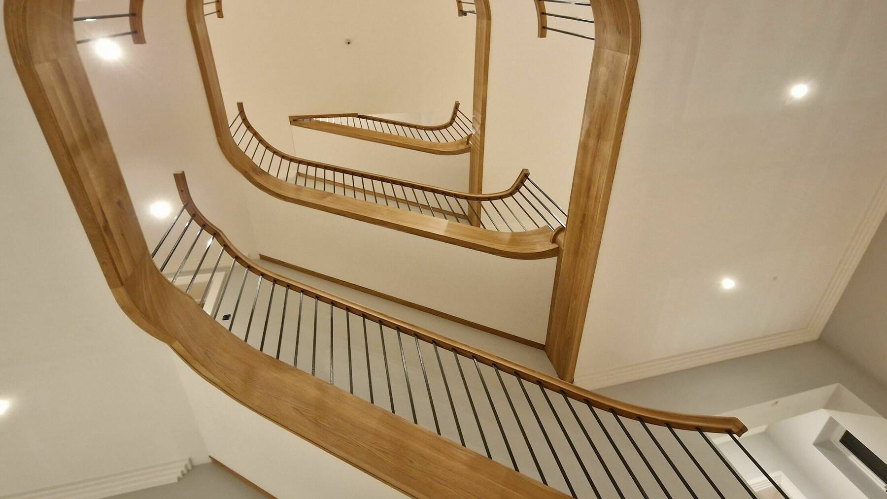 Three Grand Oak Staircases