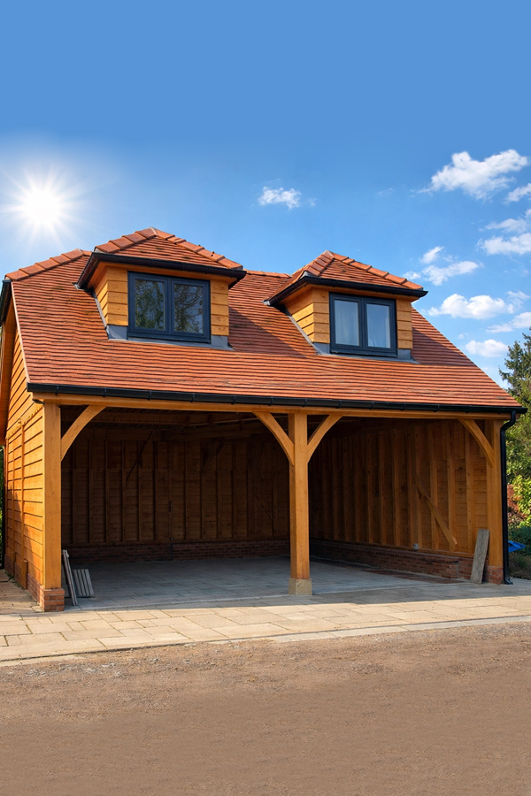 2 bay Oak Frame garage