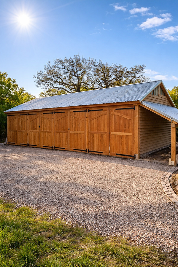Oak Garages with Room Above